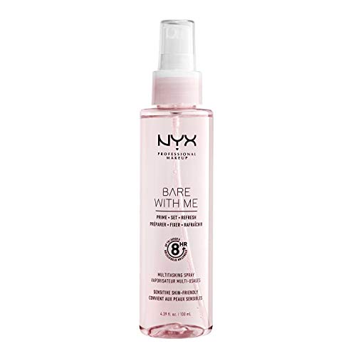 Buy now NYX PROFESSIONAL MAKEUP Bare With Me Multitasking Face Primer & Makeup Setting Spray, Hydrating Face Mist for up to 8HR Wear, Long-Lasting, Vegan Formula at indiglob india