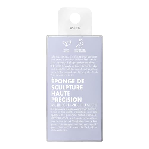 Buy now e.l.f. Precision Sculpting Sponge, 3-in-1 Sponge For Contouring & Blending To A Smooth Finish, Great For Cream & Powder Formulas, Vegan & Cruelty-Free at indiglob india