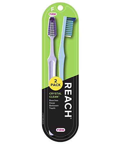 Buy now REACH Crystal Clean Firm Adult Toothbrush, 1 ea - Colors May Vary (Pack of 6) at indiglob india