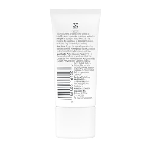 Buy now Neutrogena Hydro Boost Hydrating Grip Primer with Purified Hyaluronic Acid, Invisible Gel Face Primer Locks Makeup in Place, Extends Wear and Hydrates Dull Skin, Dewy Finish, 1.0 oz at indiglob india