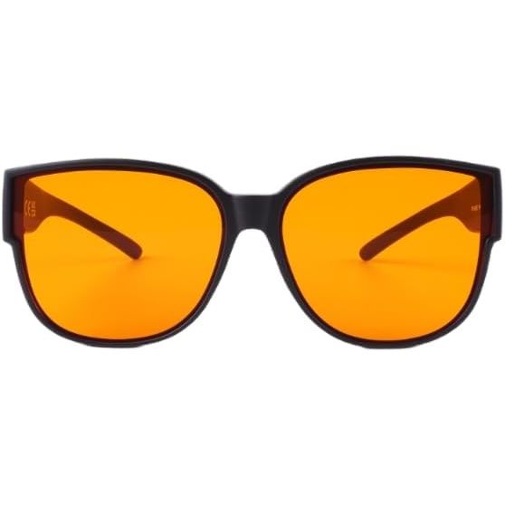 Buy now BRADDELL UV Blue Light Blocking Clip-on Amber Fit over Glasses for Driving Car Headlight Glare and Light Sensitivity Fit Over at indiglob india