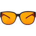 Buy now BRADDELL UV Blue Light Blocking Clip-on Amber Fit over Glasses for Driving Car Headlight Glare and Light Sensitivity Fit Over at indiglob india