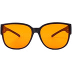 Buy now BRADDELL UV Blue Light Blocking Clip-on Amber Fit over Glasses for Driving Car Headlight Glare and Light Sensitivity Fit Over at indiglob india