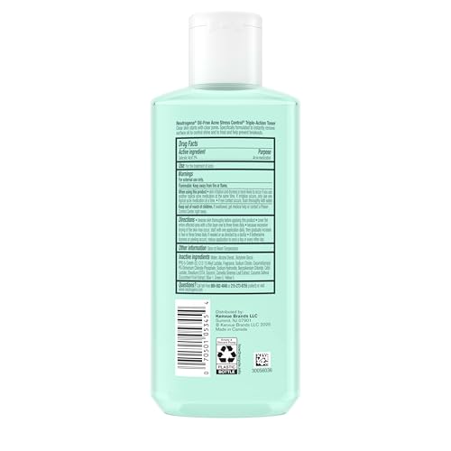 Buy now Neutrogena Acne Stress Control Oil-Free Triple-Action Face Toner, Skin Care with 2% Salicylic Acid, Acne Toner for Face with Green Tea & Cucumber Extract, Nourishing & Refreshing, 8 fl. oz at indiglob india