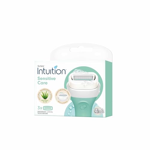 Buy now Schick Intuition Sensitive Care Razor Blade Refill Cartridges, 3 Count (Packaging may vary) at indiglob india