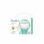 Buy now Schick Intuition Sensitive Care Razor Blade Refill Cartridges, 3 Count (Packaging may vary) at indiglob india