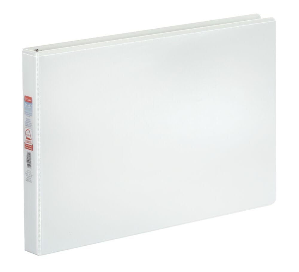 Cardinal 11-Inch x 17-Inch ClearVue Slant-D Ring Binder, 1-Inch, White (22112CB)