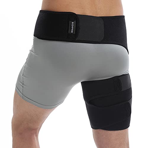 Buy now Bodyprox Groin Wrap, Adjustable Support for Hip, Groin, Hamstring, Thigh, and Sciatic Nerve Pain Relief at indiglob india