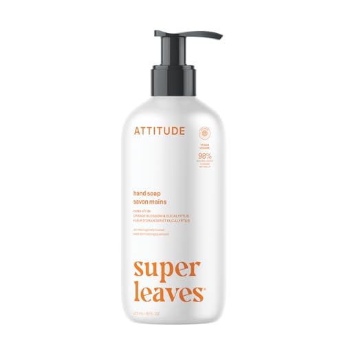 Buy now ATTITUDE Liquid Hand Soap, EWG Verified, Plant and Mineral-Based, Vegan Personal Care Products, Orange Blossom & Eucalyptus Scent, 16 Fl Oz at indiglob india