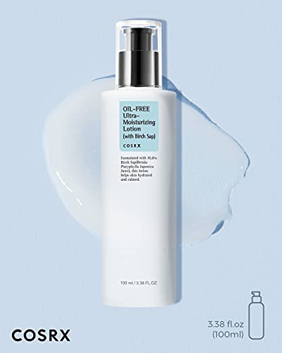 Buy now COSRX Oil Free Lotion with Birch Sap, Daily Acne Facial Moisturizer, Hydrating Moisturizer for All Skin Types, Korean Skin Care, 3.38 fl.oz / 100ml at indiglob india