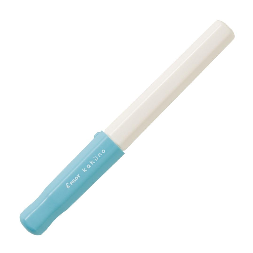 Pilot Kakuno Fine-Nib Fountain Pen, White Body Soft Blue Cap Body (FKA-1SR-SLF)