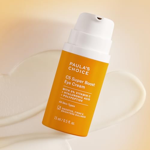 Buy now Paula's Choice C5 Super Boost Eye Cream for Dark Circles, Puffy Eyes, Fine Lines & CrowÆ’??s Feet, Eye Repair Cream with 5% Vitamin C, Hyaluronic Acid & Peptides, Fragrance Free, 0.5 fl oz at indiglob india