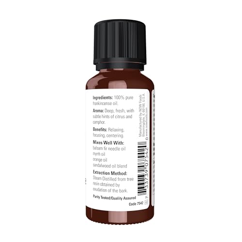 Buy now NOW Essential Oils, Frankincense Oil, Centering Aromatherapy Scent, Steam Distilled, 100% Pure, Vegan, Child Resistant Cap, 1-Ounce at indiglob india