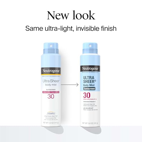 Buy now Neutrogena Ultra Sheer Body Mist Sunscreen Spray, Broad Spectrum SPF 30, Oil-Free & Non-Comedogenic UVA/UVB, 5 oz Pack of 3, Packaging may vary at indiglob india