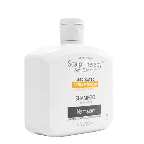 Buy now Neutrogena Scalp Therapy Anti-Dandruff Extra Strength Medicated Shampoo with 3% Salicylic Acid, Helps Prevent, Fight, & Control the Recurrence of Dandruff, Fragrance Free, 12 fl. oz at indiglob india