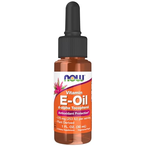 Buy now NOW Foods Supplements, Natural Vitamin E-Oil Liquid (D-Alpha Tocopherol), Antioxidant Protection*, 1-Ounce at indiglob india