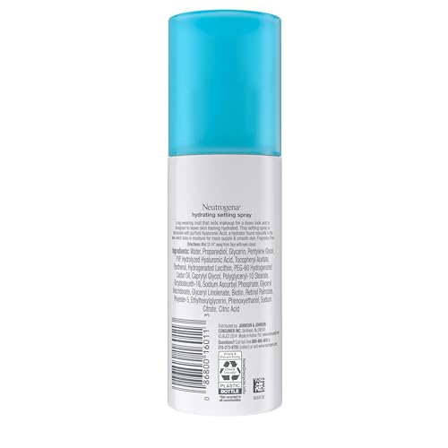 Buy now Neutrogena Hydro Boost Hydrating Makeup Setting Spray with Hyaluronic Acid, Setting Spray for Smooth, Dewy Skin, Fragrance Free, Non-Comedogenic & Hypoallergenic, 3.4 fl. oz at indiglob india