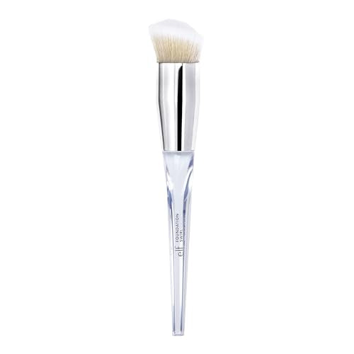 Buy now e.l.f. Precision Swirl Foundation Brush, Blends Liquid Foundation Smoothly Onto Skin, Triangular Handle For Ultimate Control, Vegan & Cruelty-Free at indiglob india