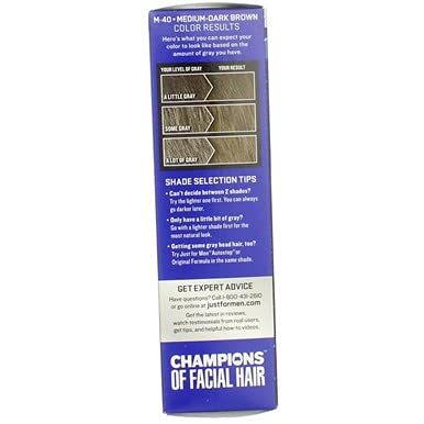 Buy now JUST FOR MEN Brush-In Color Gel, Medium-Dark Brown M-40 1 ea (Pack of 2) at indiglob india