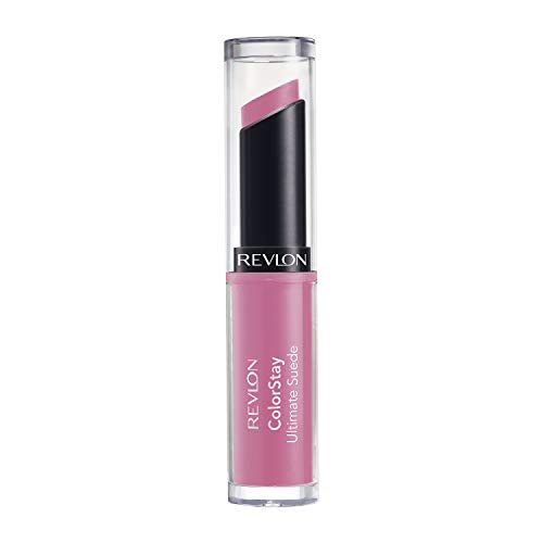 Buy now REVLON ColorStay Ultimate Suede Lipstick, Longwear Soft, Ultra-Hydrating High-Impact Lip Color, Formulated with Vitamin E, Silhouette (001), 0.09 oz at indiglob india