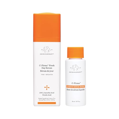 Buy now Drunk Elephant C-Firma Fresh Day Serum - 28 ml/.94 fl oz - 15% Illuminating Vitamin C - Clean Clinical Skincare - Cruelty-Free - Dermatologist-Tested - Free of Essential Oils, Silicones, and Fragrance at indiglob india