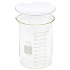 Buy now Corning Pyrex 1000-1L, 1000ml Glass Beaker with Corning Pyrex 9985-125, 125mm Watch Glass, Low Form Griffin, Double Scale (Single) at indiglob india