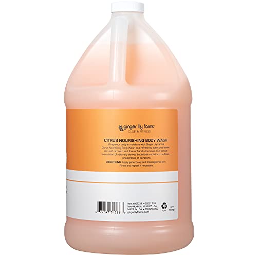 Buy now Ginger Lily Farms Club & Fitness Nourishing Body Wash, 100% Vegan & Cruelty-Free, Bath & Shower Gel for Men and Women, Citrus Scent, 1 Gallon (128 fl. oz.) Refill at indiglob india