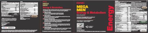 Buy now GNC Mega Men Energy and Metabolism Vitapak Program, Convenient, Complete Nutrition, 5 Products in 1 Packet, Calorie Burn, Thermogenic, 300mg Caffeine, 30 Daily Packs at indiglob india