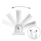 Buy now Anley Multi-Position Flag Pole Mounting Bracket with Hardwares - Made of Aluminum - Strong and Rust Free - 1" Diameter (White) at indiglob india