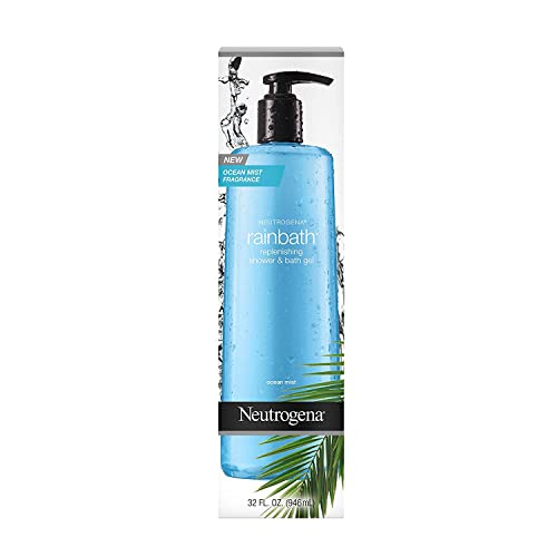 Buy now Neutrogena Rainbath Replenishing and Cleansing Shower and Bath Gel, Moisturizing Body Wash and Shaving Gel with Clean Rinsing Lather, Ocean Mist Scent, 32 fl. oz (Pack of 2) at indiglob india