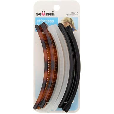 Buy now Scunci 5" Banana Combs, Assorted Colors, 6-Pieces per Pack (1-Pack) at indiglob india