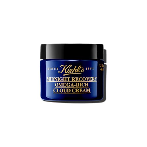 Buy now Kiehl's Midnight Recovery Omega Rich Botanical Night Cream, Overnight Renewing Face Moisturizer, Plumps & Replenishes Skin Barrier, with Omega Oils & Fatty Acids, Lavender Scent - 1.7 fl oz at indiglob india