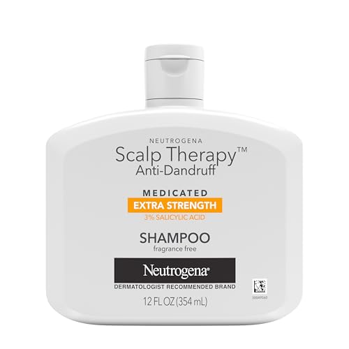 Buy now Neutrogena Scalp Therapy Anti-Dandruff Extra Strength Medicated Shampoo with 3% Salicylic Acid, Helps Prevent, Fight, & Control the Recurrence of Dandruff, Fragrance Free, 12 fl. oz at indiglob india