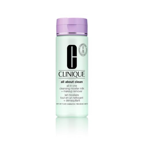 Buy now Clinique 3-Step All About Clean All-in-One Cleansing Micellar Milk + Makeup Remover With Glycerin + Vitamin E, 6.7 Fl Oz at indiglob india