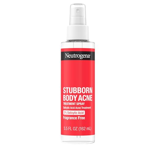 Buy now Neutrogena Stubborn Body Acne Spray With Salicylic Acid, Fragrance-Free Spray Acne Treatment to Clear & Help Prevent Acne, Ideal for Chest & Back Breakouts, 2% Salicylic Acid, 5.5 fl. oz at indiglob india
