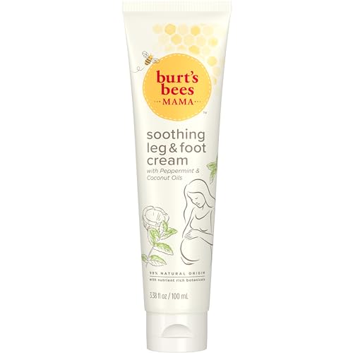 Buy now Burt's Bees Mama Bee Leg and Foot Cream, Soothing Formula with Peppermint and Coconut Oil, Fragrance Free, 99% Natural Origin, 3.38oz at indiglob india