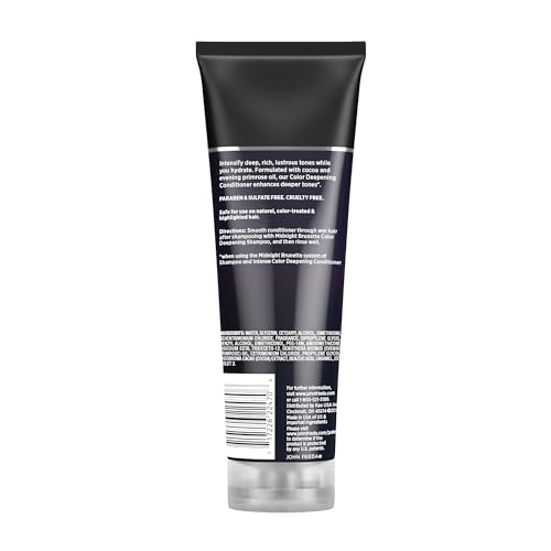 Buy now John Frieda Midnight Brunette Conditioner, Color Deepening Conditioner to Enhance and Refresh Brunette Tones, Infused with Cocoa and Primrose Oil to Nourish and Enhance Brunette Tones, 8.3 Oz at indiglob india