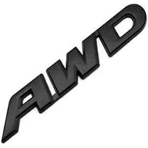 Buy now EmbRoom AWD Emblem, 3D Metal Tailgate Side Sticker Badge Replacement For 4x4 All Wheel Drive SUV Off Road (Chrome) Black at indiglob india