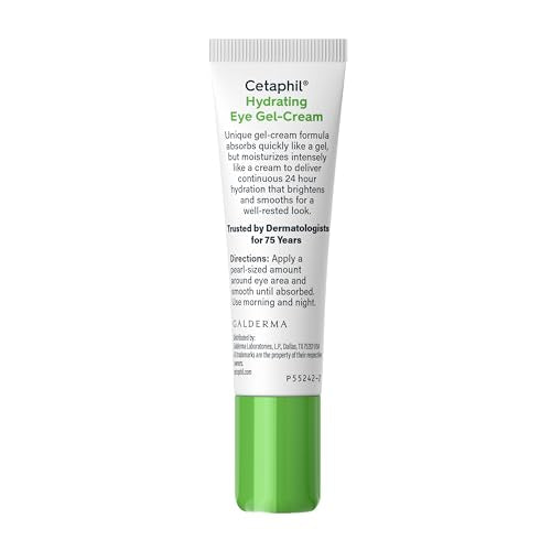 Buy now Cetaphil Hydrating Eye Gel-Cream, With Hyaluronic Acid, 0.5 Fl oz, Brightens and Smooths Under Eyes, 24 Hour Hydration for All Skin Types, (Packaging May Vary) at indiglob india