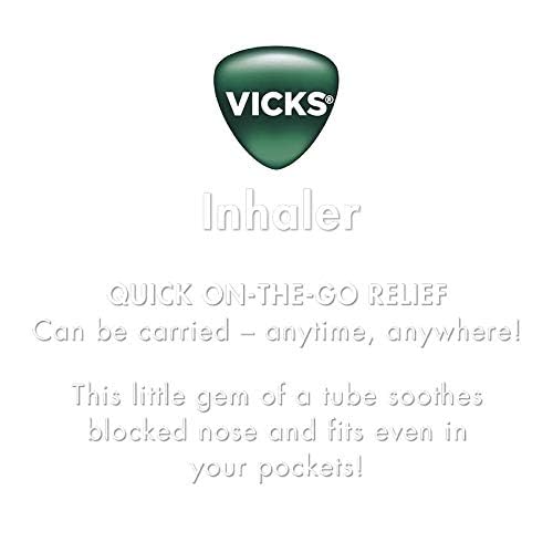 Buy now KRUM Vicks Inhaler, Portable Nasal Inhaler, Non-Medicated, Soothing Vapors to Breathe Easy, Menthol Scent, 2 Inhalers at indiglob india