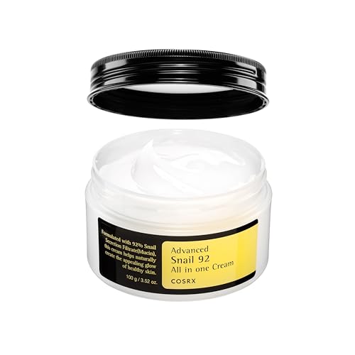 Buy now COSRX Snail Mucin 92% Face Moisturizer, 3.52 Oz, Lightweight Moisturing Cream for Soft, Glowy Skin, Korean Skin Care, Korean Moisturizer Face Cream at indiglob india