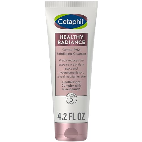 Buy now Cetaphil Face Wash, Healthy Radiance Gentle Exfoliating Cleanser, Visibly Reduces Look of Dark Spots and Hyperpigmentation, Designed for Sensitive Skin, Hypoallergenic, Fragrance Free, 4.2oz at indiglob india
