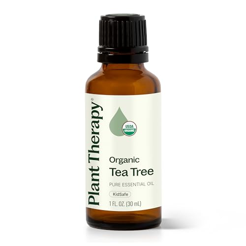 Buy now Plant Therapy Organic Tea Tree Oil (Melaleuca) 100% Pure, USDA Certified Organic, Undiluted, Natural Aromatherapy, Therapeutic Grade 30 mL (1 oz) at indiglob india