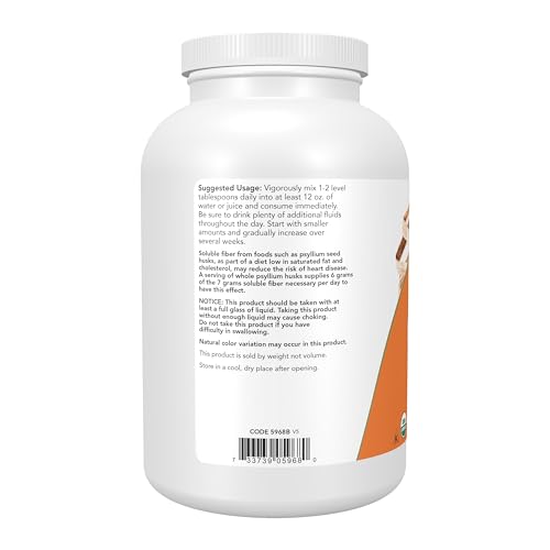 Buy now NOW Foods Supplements, Whole Psyllium Husks, Certified Organic, Non-GMO Project Verified, Soluble Fiber, 12-Ounce at indiglob india