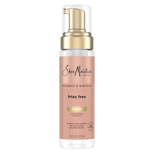 Buy now SheaMoisture Curl Mousse Coconut and Hibiscus for Frizz Control Styling Mousse with Shea Butter 7.5 oz at indiglob india
