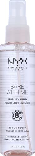 Buy now NYX PROFESSIONAL MAKEUP Bare With Me Multitasking Face Primer & Makeup Setting Spray, Hydrating Face Mist for up to 8HR Wear, Long-Lasting, Vegan Formula at indiglob india