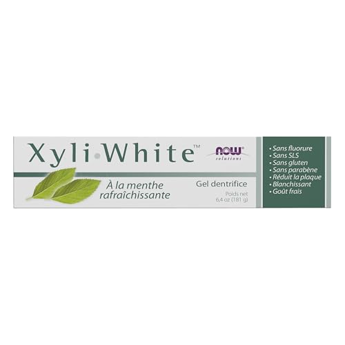 Buy now NOW Foods Solutions, XyliwhiteÆ’?â€º Toothpaste Gel, Refreshmint, Cleanses and Whitens, Fresh Taste, 6.4-Ounce at indiglob india