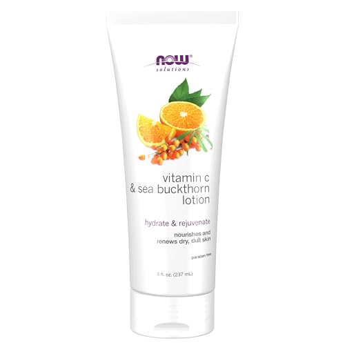 Buy now NOW Foods Solutions, Vitamin C and Sea Buckthorn Lotion, Hydrates, Repairs and Nourishes Dry Dull Skin, 8-Ounce at indiglob india