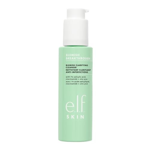 Buy now e.l.f. SKIN Blemish Breakthrough Clarifying Cleanser, Gel Cleanser For Removing Makeup, Controlling Oil & Clarifying Pores, 1% Salicylic Acid at indiglob india