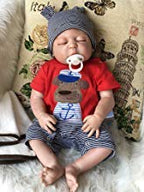 Buy now Zero Pam 18 inch Asleep Newborn Baby Reborn Baby Dolls Soft Silicone Full Body Waterproof Anatomically Correct Relistic Boy Doll Gifts for Toddler Kids at indiglob india